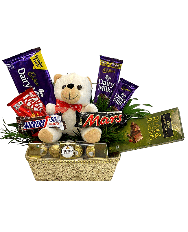 Teddy & Chocolates Basket