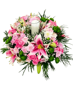 Floral Candle Arrangement