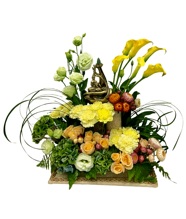 Serene Buddha Bloom Arrangement