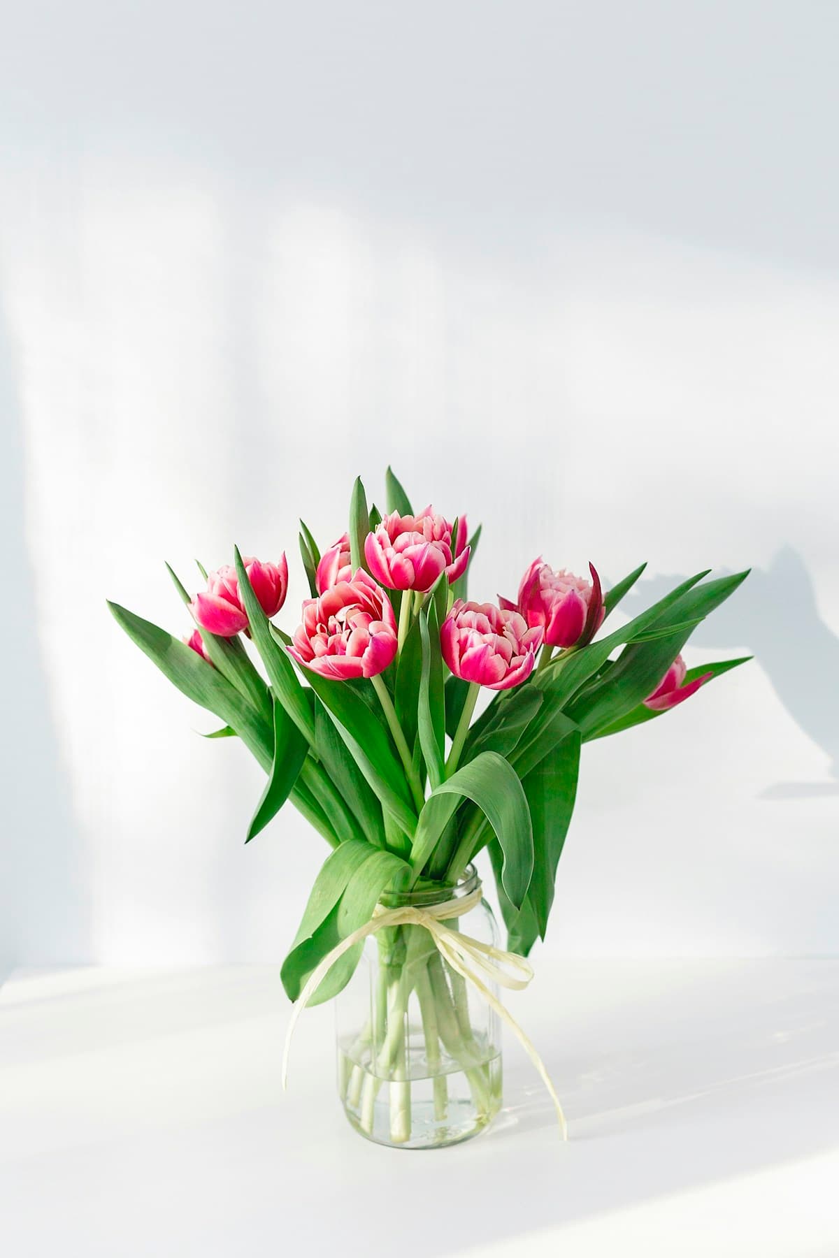Beautiful bouquet being delivered