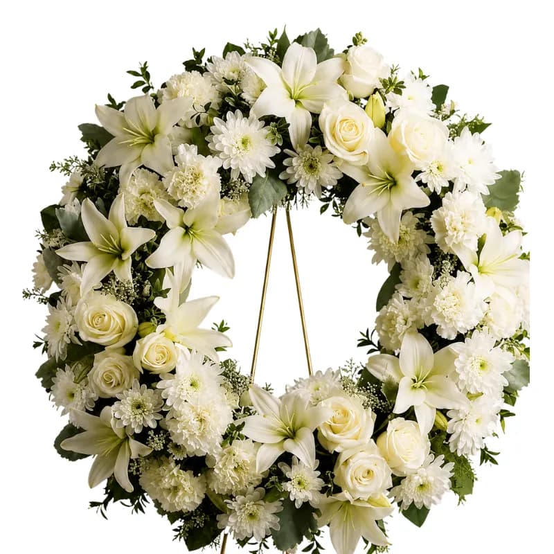 White Sympathy Wreath