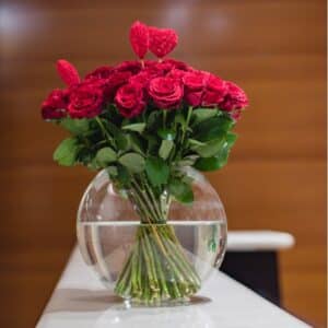 Luxury Red Roses in vase