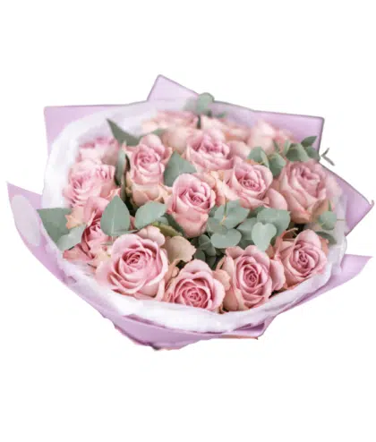 Loved Pink Roses Bunch