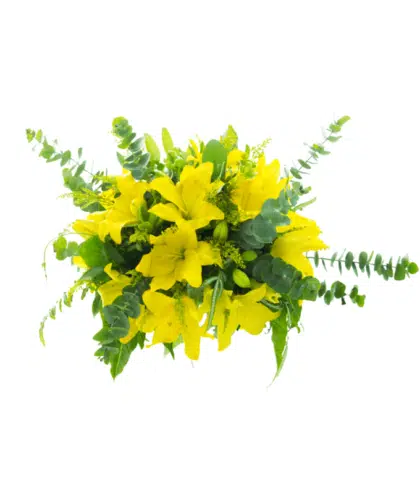 Bright Yellow Lilies Arrangement