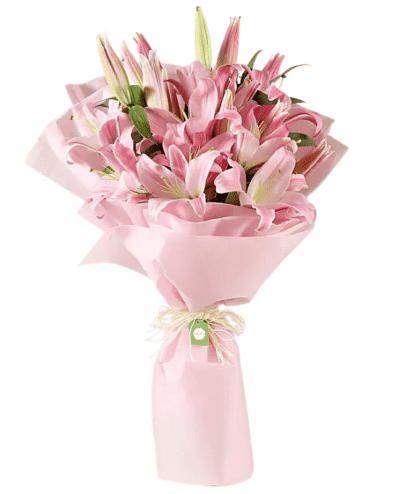 pink lily handbunch