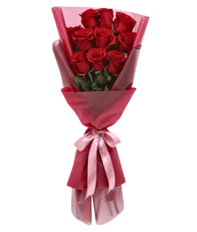 red roses handbunch