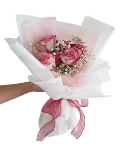 cute small mini handbunch of jumelia roses