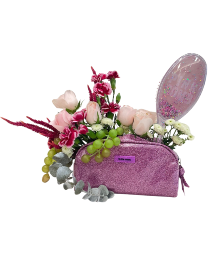 flower in bag with comb - gift combo