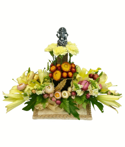 Divine Bloom Ganpati Arrangement