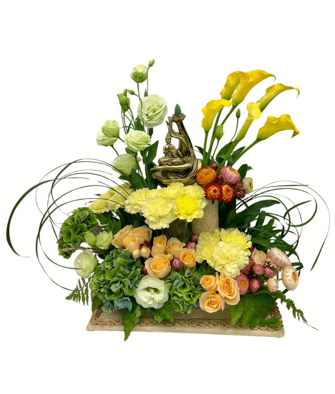 Serene Buddha Bloom Arrangement